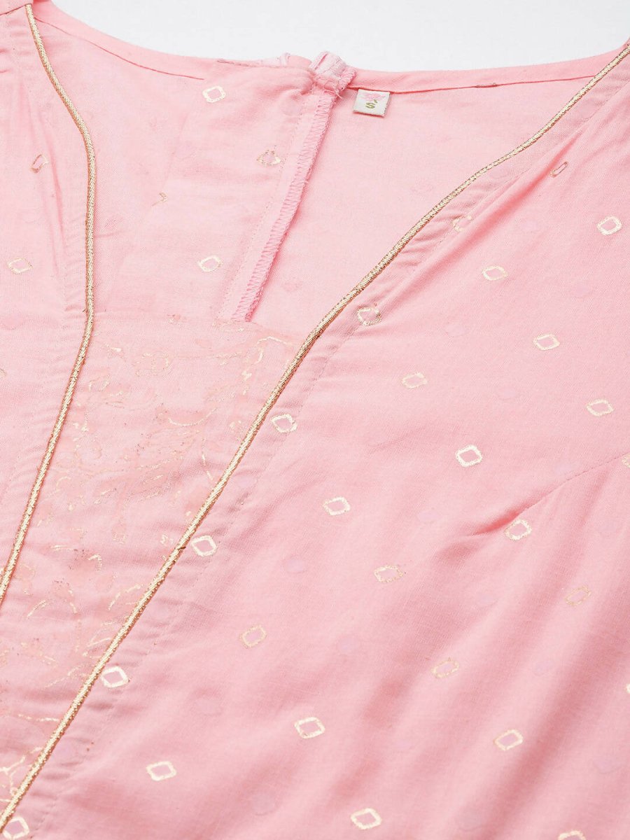 Ahalyaa Women Pink Printed Basic Jumpsuit | Grocsy