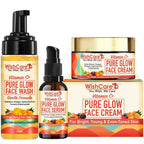 Wishcare Pure Glow Vitamin C Face Kit - For Bright & Young Skin With Hyaluronic Acid & Niacinamide | Grocsy