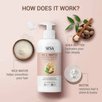 Sesa Ayurvedic Rice Water Conditioner with Biotin & Shea Butter | Grocsy