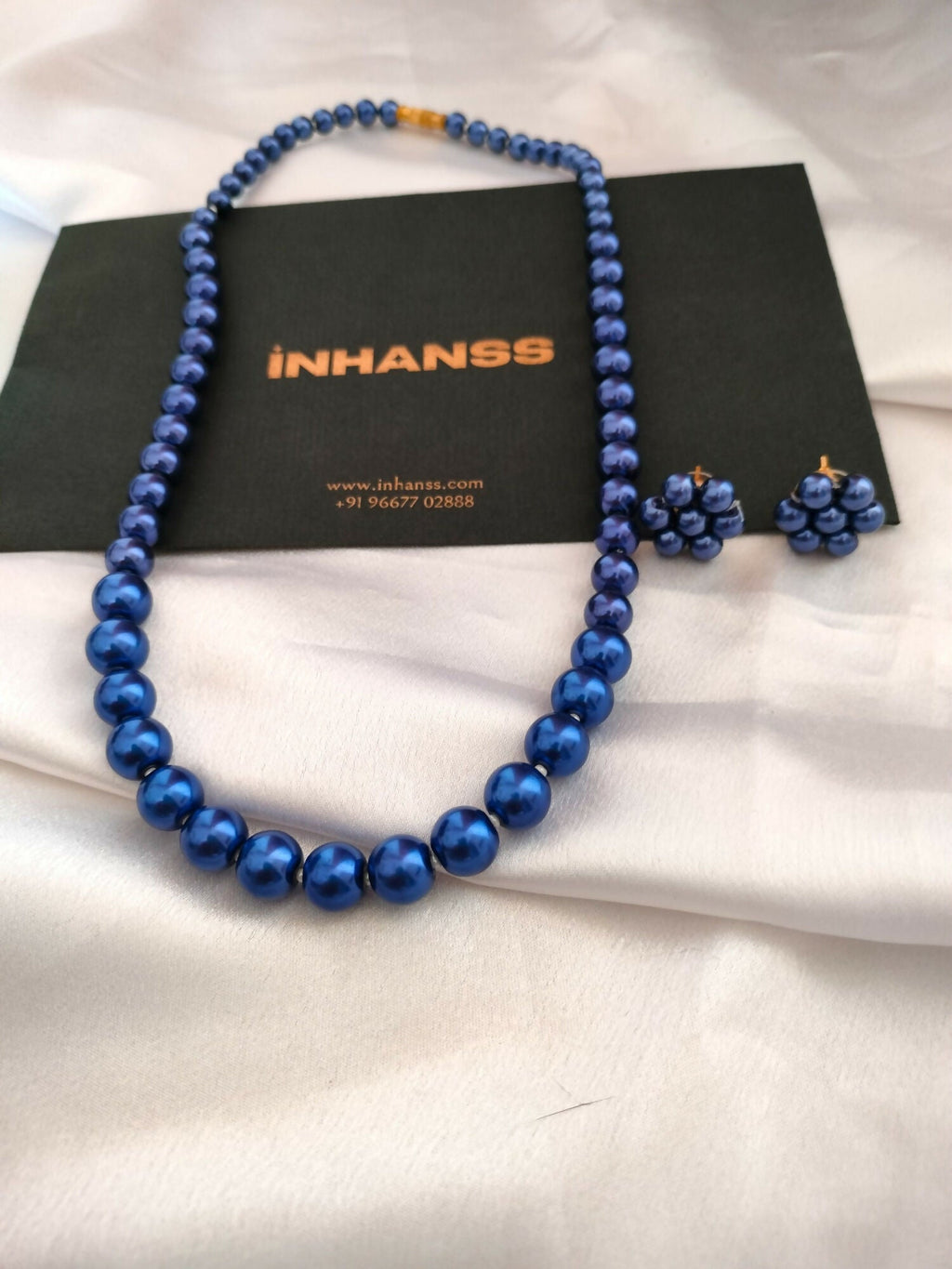 Inhanns Spectrum Everyday Pearl Sets - Single Strand - Royal Blue | Grocsy