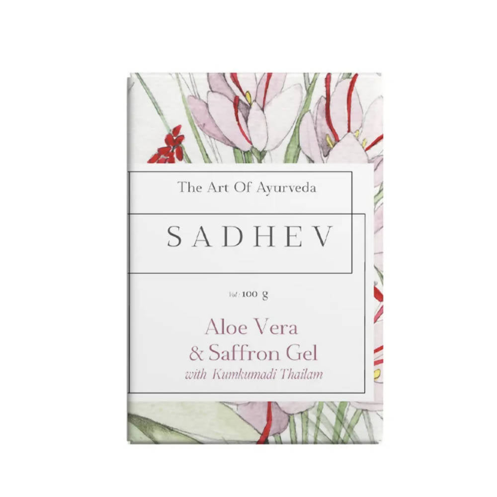 Sadhev Aloe Vera & Saffron Gel With Kumkumadi Thailam | Grocsy