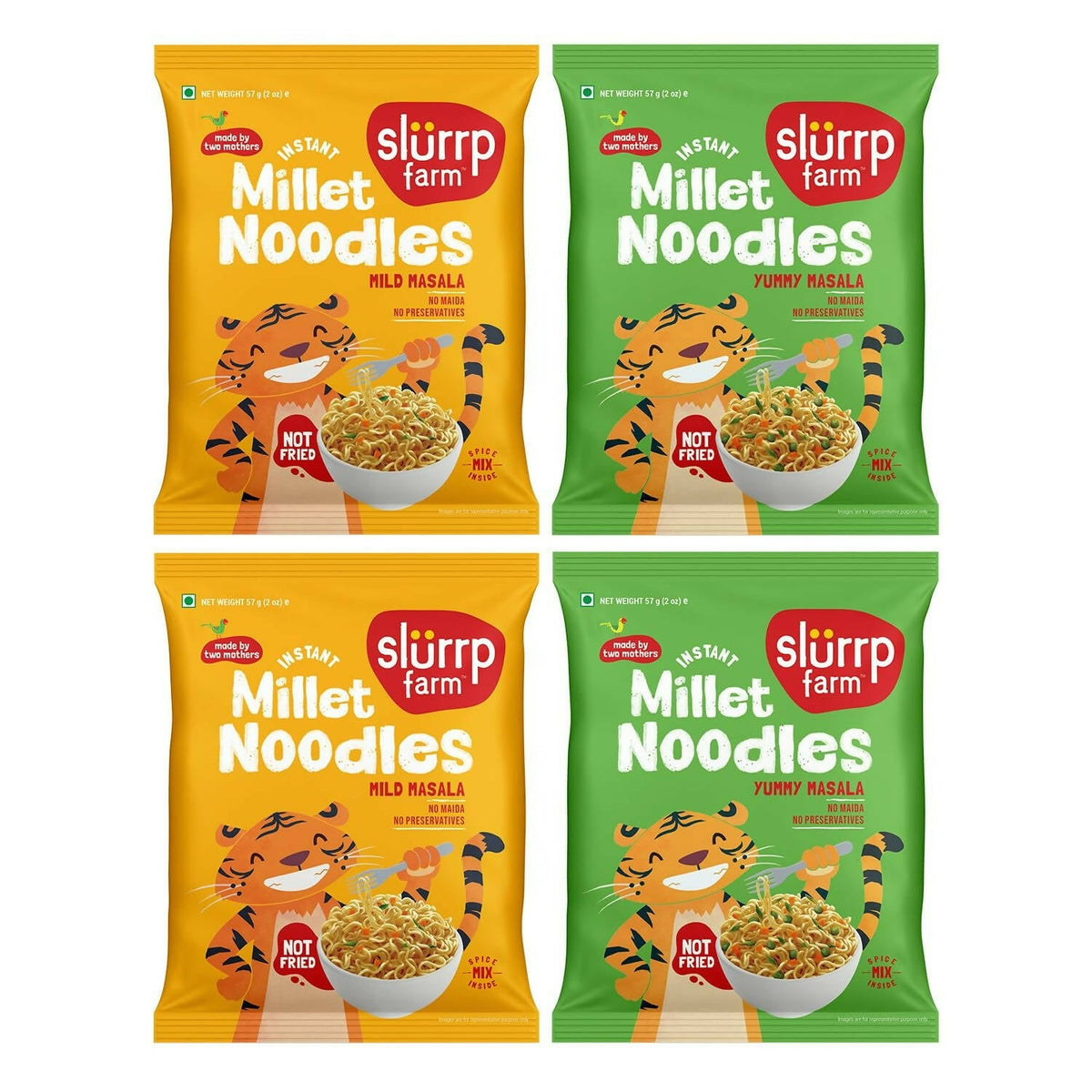 Slurrp Farm No Maida Instant Millet Noodles Combo | Grocsy