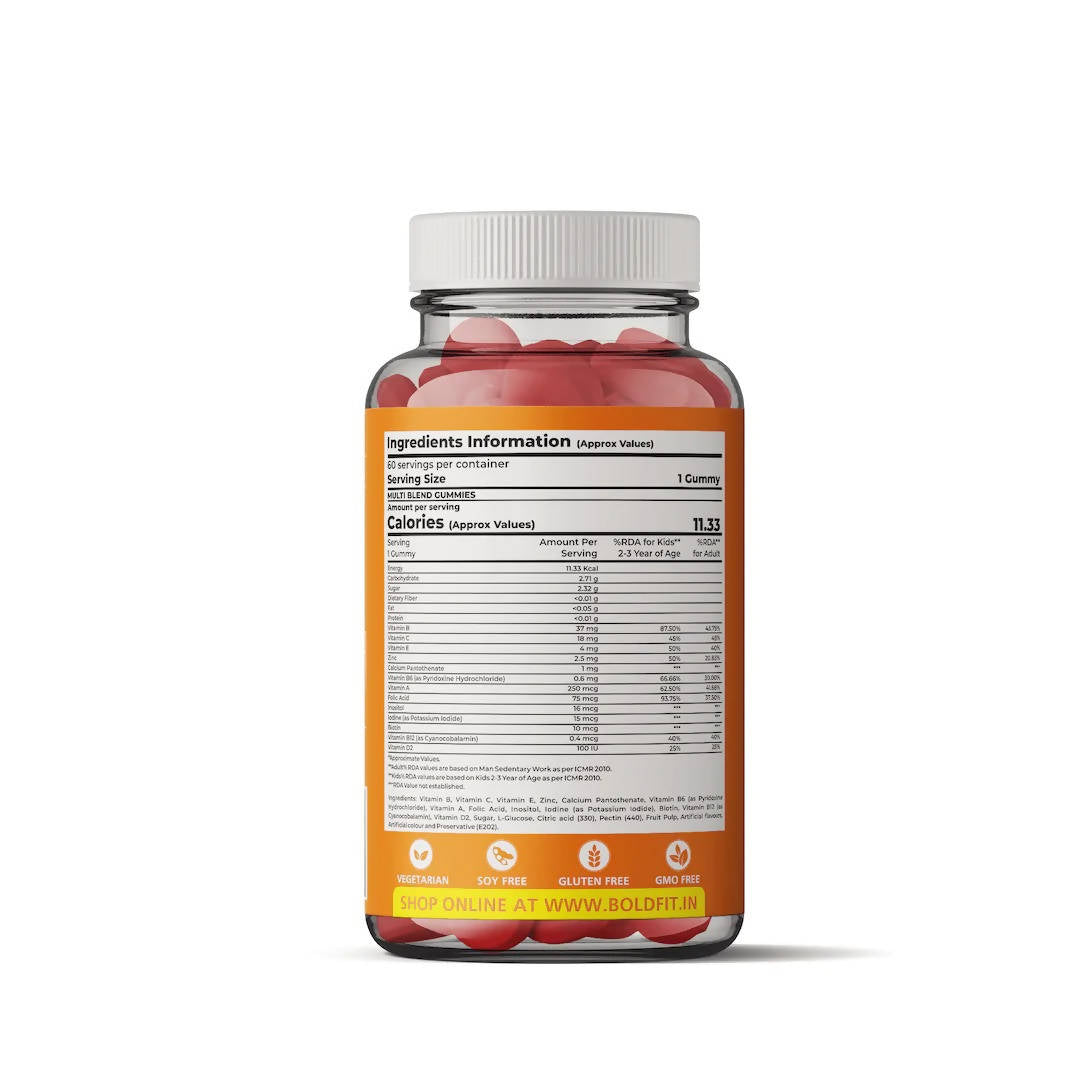Boldpops Daily Vitals Multi Blend Gummies (Strawberry) | Grocsy