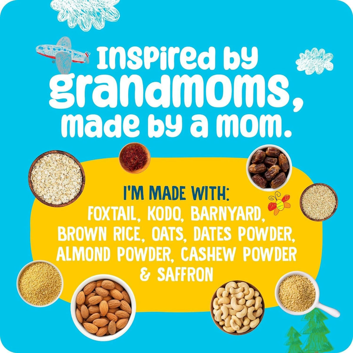 Yoga Bar Yogababy Oats, Dates & Millet Mix, Healthy Porridge Mix For Infants, Kids | Grocsy