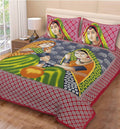 Vamika Printed Cotton Matki Red Bedsheet With Pillow Covers (PM Matki Red) | Grocsy