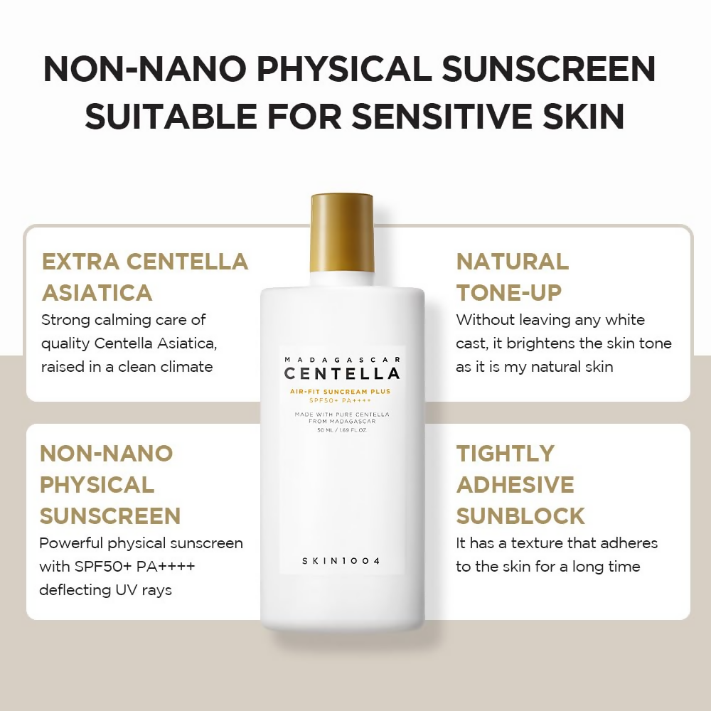 SKIN1004 Madagascar Centella Air-Fit All Skin Type Suncream Plus, Spf50+ Pa++++ | Grocsy
