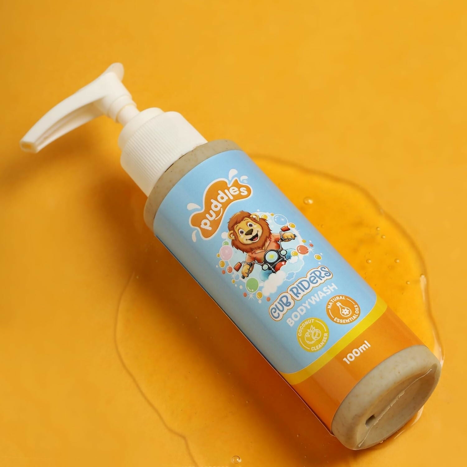 Puddles Organic Cub Riders Fruity Gel Kids Body Wash, Coconut Cleansers Essential Oil | Grocsy