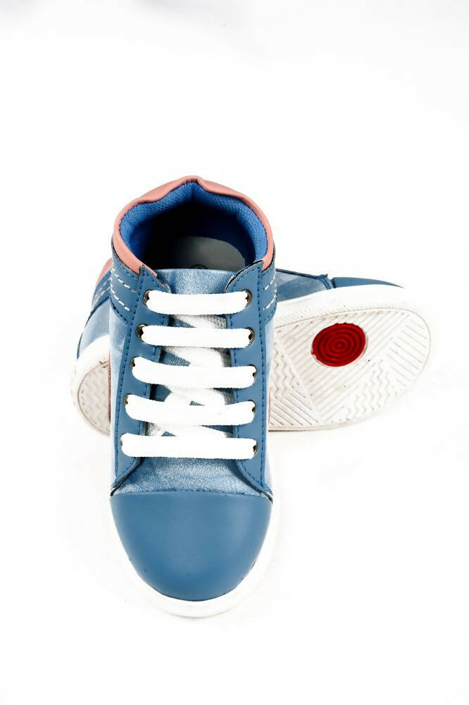 Tiny Bugs For Boys & Girls Party Wear Boots - Sky Blue | Grocsy