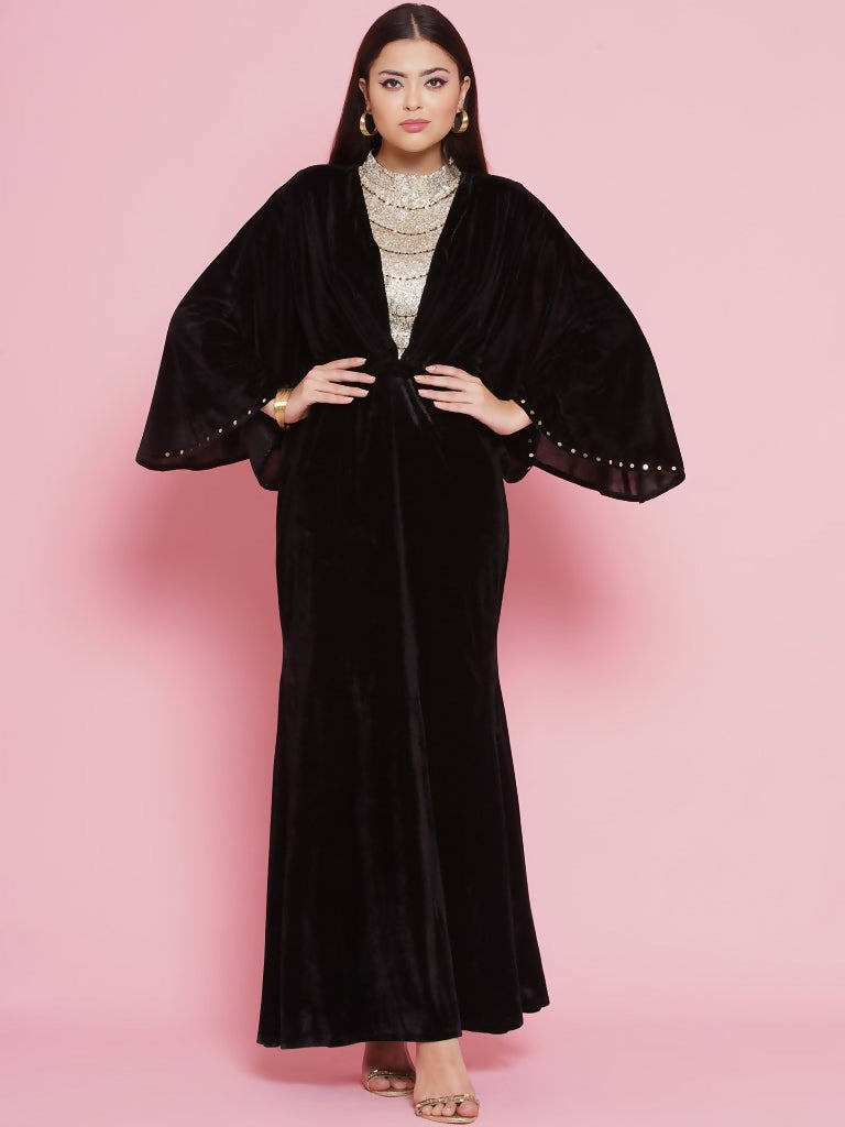 Joban Fashion Black Velvet Gown | Grocsy