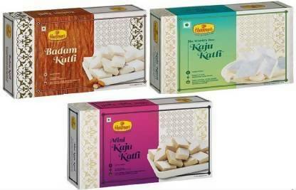 Haldiram's Nagpur Kaju Katli, Badam Katli, Mini Kaju Katli | Grocsy