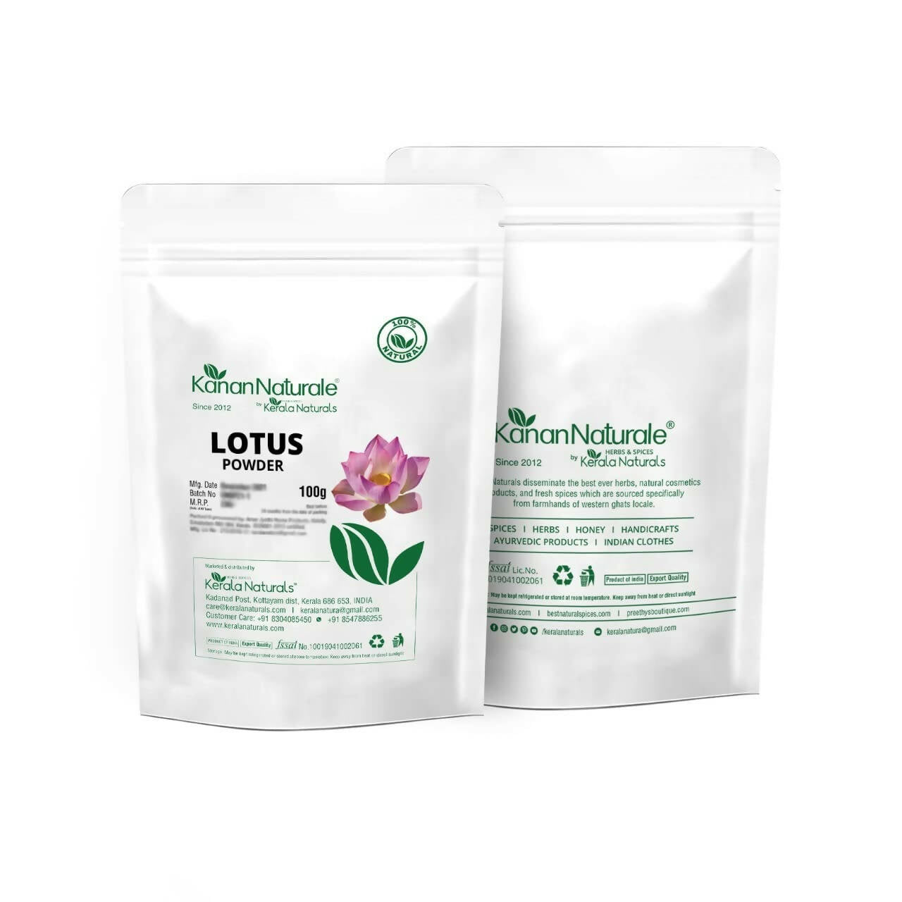Kerala Naturals Lotus Powder | Grocsy