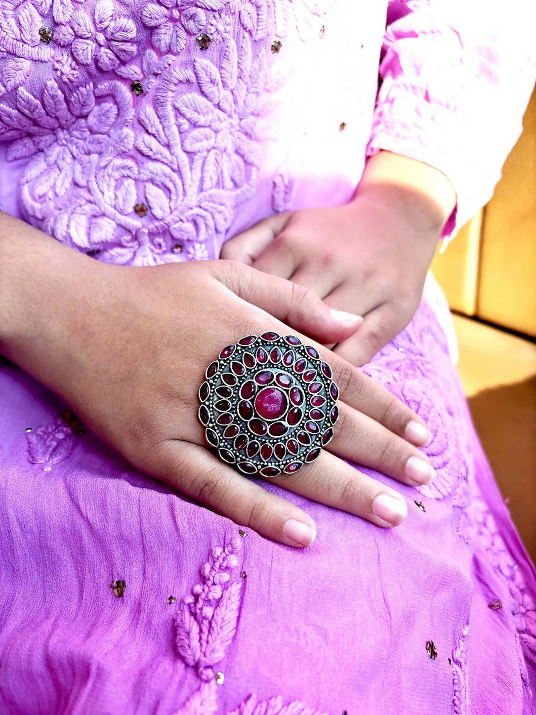 Joban Fashion Monalisa Stone Big Size Finger Ring | Grocsy