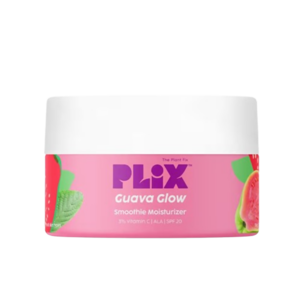 PLIX The Plant Fix 3% Vitamin C Guava Glow Smoothie Moisturizer For Brighter Skin With SPF 20, For Even-toned Skin | Grocsy