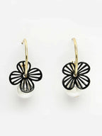 NVR Women Gold-Toned Teardrop Shaped Drop Earrings | Grocsy