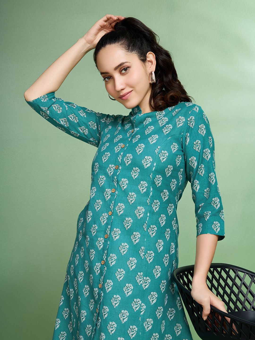 Sangria Printed Pure Cotton Kurta | Grocsy