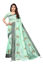 Vamika Green Crepe Embroidery Saree (Nirali Green) | Grocsy