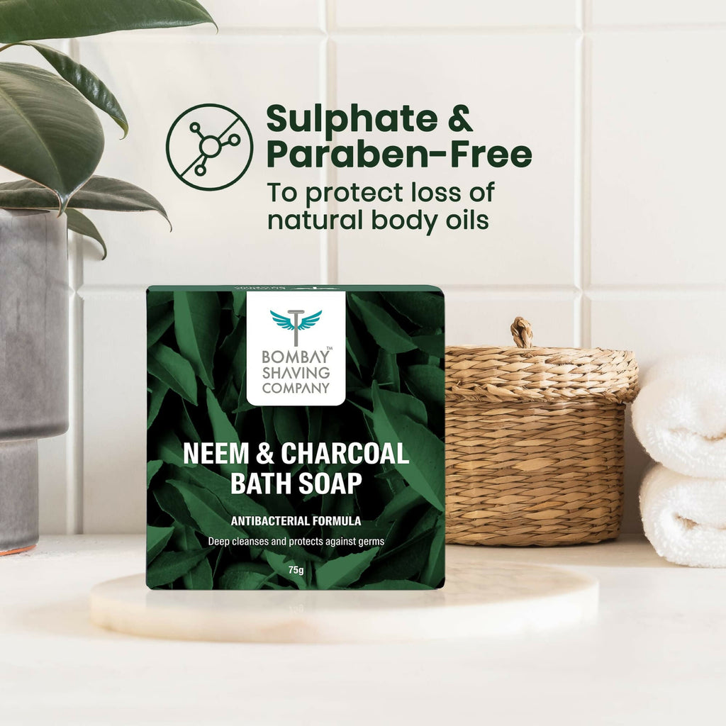 Bombay Shaving Company Charcoal and Neem Bath Soap for Men | Grocsy