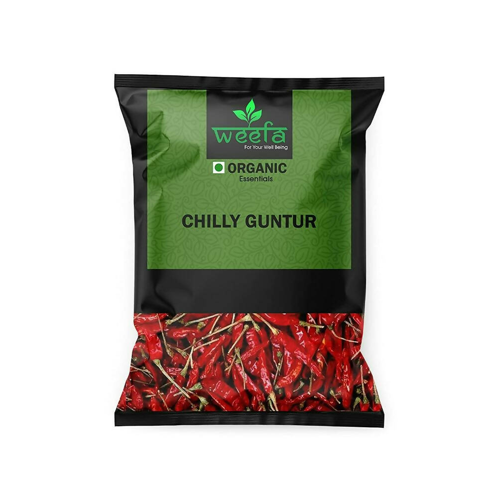 Weefa Organic Guntur Dried Red Sannam Chilli | Grocsy