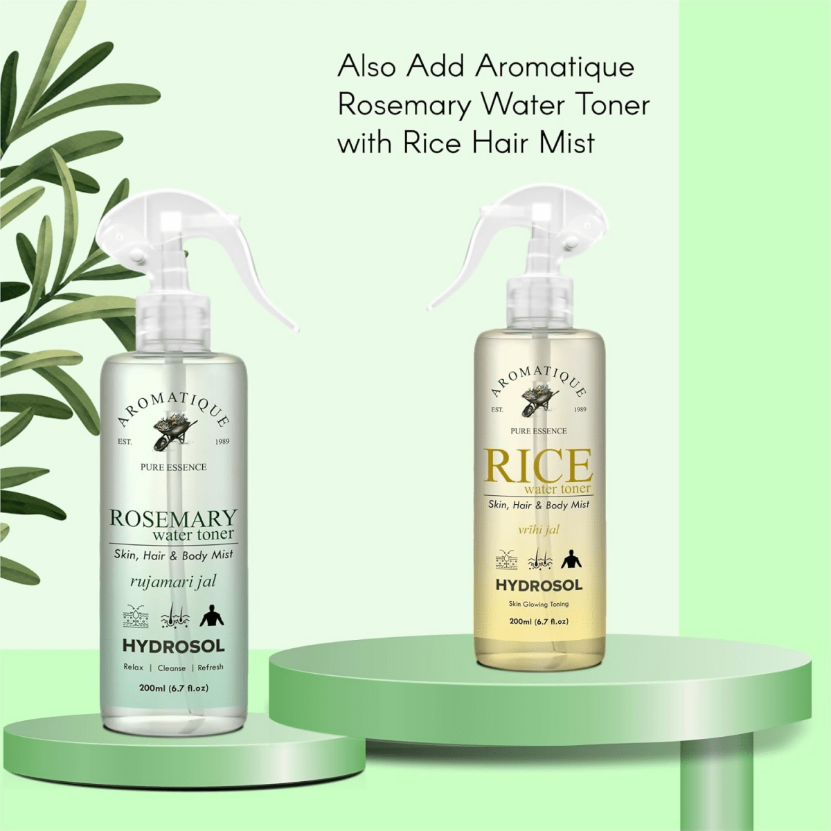 Aromatique Rosemary Water, Rose Mary Water for Hair, Rosemary Hair Mist, Strengthens Hair | Grocsy