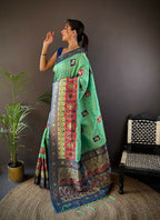 Joban Fashion Royal Blue Small Butti Banarasi Silk Sarees | Grocsy