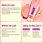 PLIX The Plant Fix Guava Glow Regime With Cleanser With 10% Vitamin C Serum & Invisible Sunscreen | Grocsy