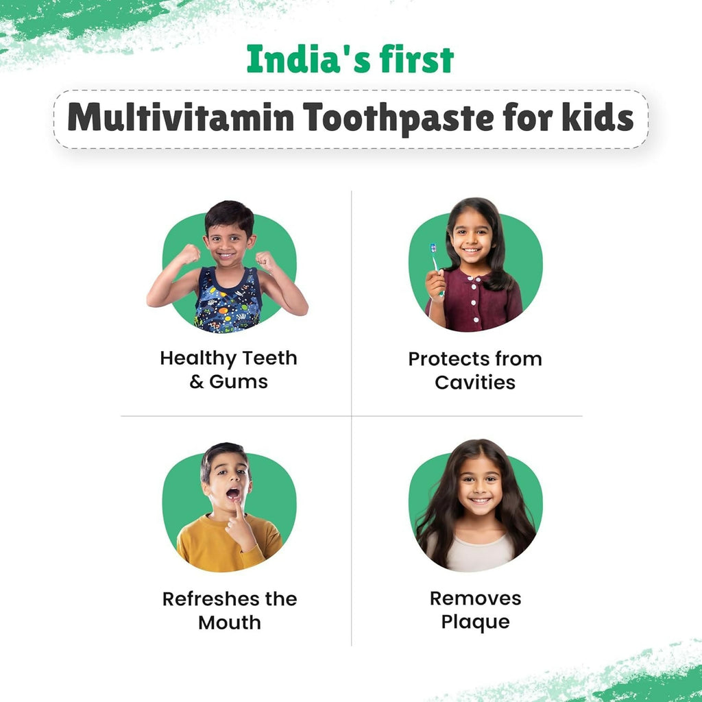 Little Joys Multivitamin Toothpaste for 5+ Years Kids, Strawberry Flavor, Fights Germs & Cavity | Grocsy