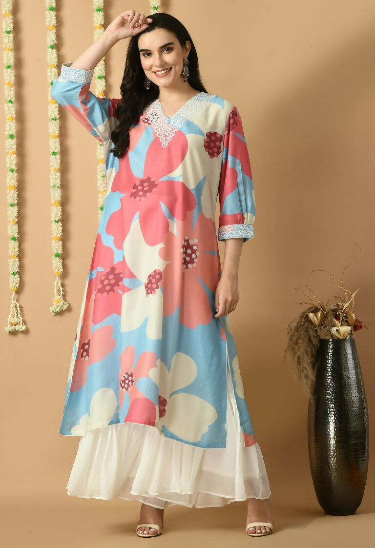 Joban Fashion Print Maslin Kurta Set | Grocsy