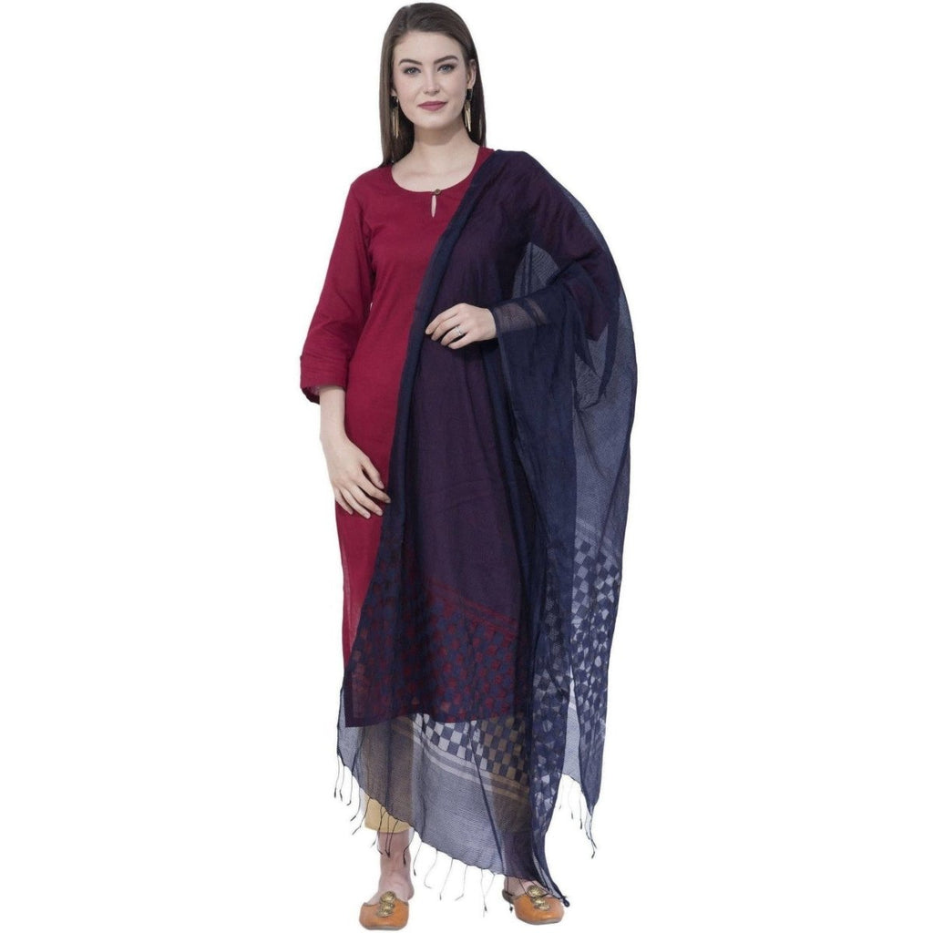 A R Silk Navy Blue Color Buta Cutting Dupattas and Chunnis | Grocsy