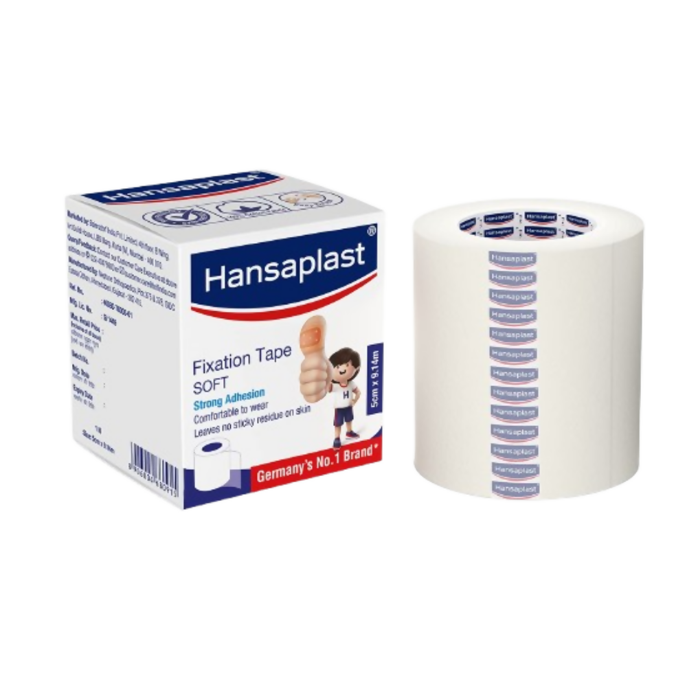 Hansaplast Soft Fixation Tape - Adhesive (5.00 cm x 9.14 cm) | Grocsy