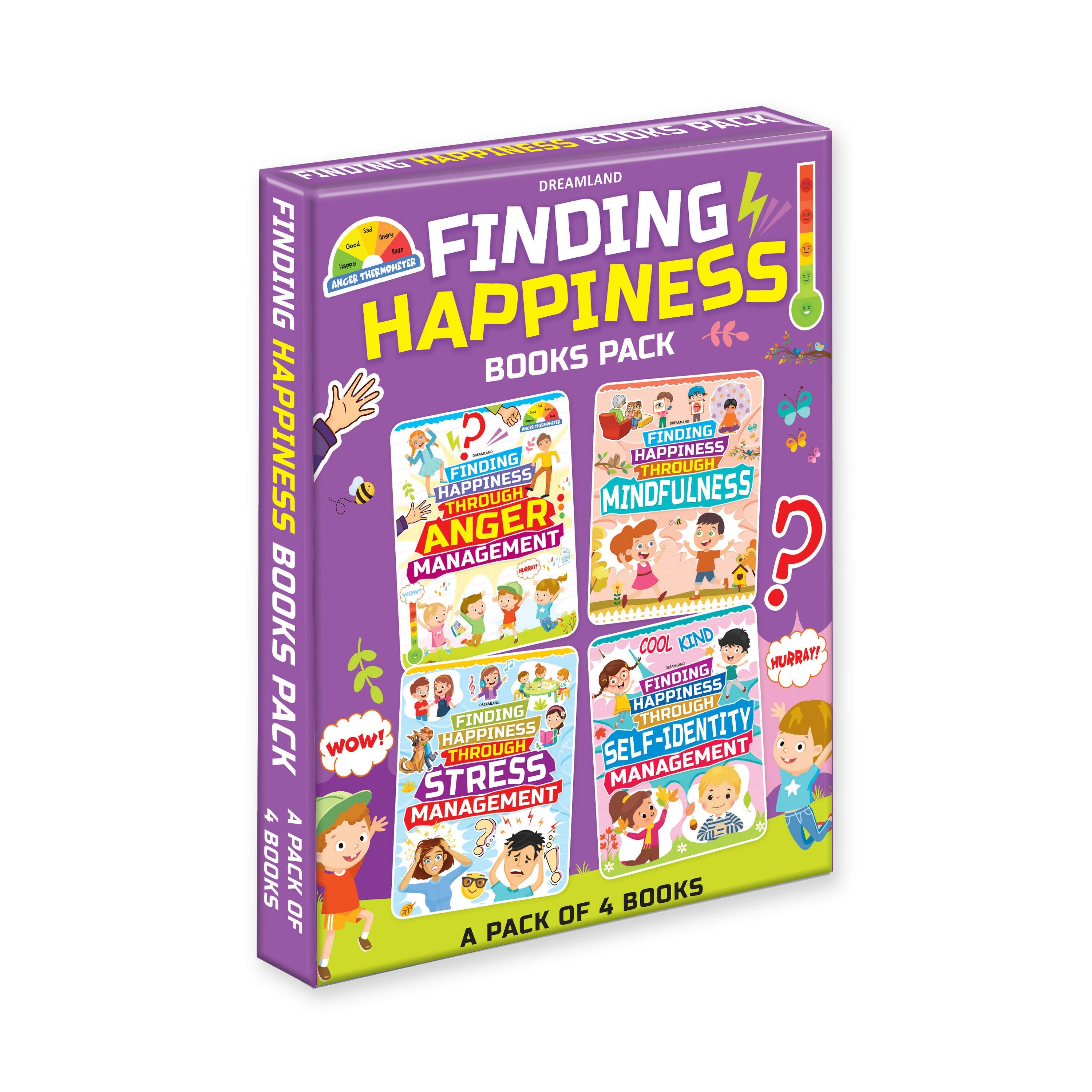 Dreamland Finding Happiness Books Pack- A Pack of 4 Books : Children Interactive & Activity Book | Grocsy
