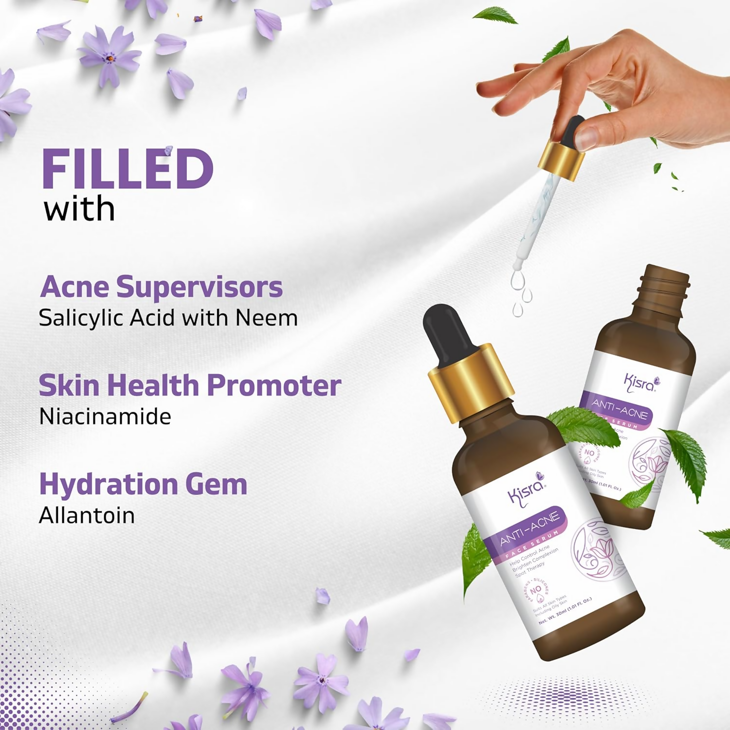 Kisra Anti-Acne Face Serum for Acne | Grocsy