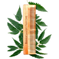 Botanical Luxuriate 100% Pure Neem Wood Comb Dual Tooth With Soft Edges | Grocsy