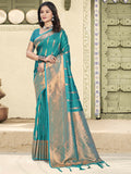 Shree Shyam Fashion Silk Sky Blue Saree | Grocsy