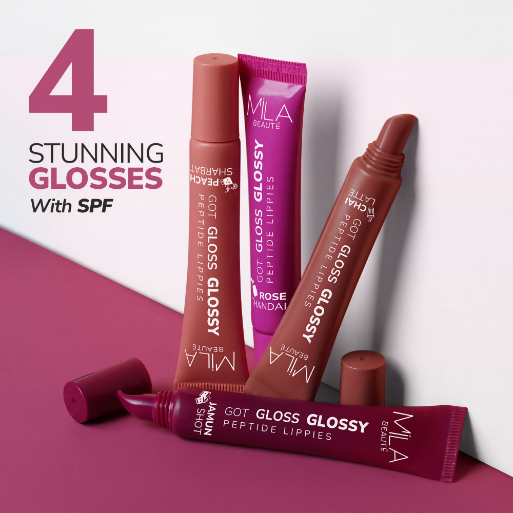 Mila Beaute Got Gloss Peptide Lippies - Rose Thandai | Grocsy