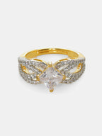 Daimonds and Square Solitaire Ring- Ruby Raang | Grocsy