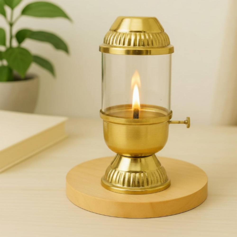 CraftVatika Pure Brass Akhand Diya | Grocsy