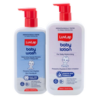 LuvLap Baby Wash + Baby Lotion Combo Set | Grocsy
