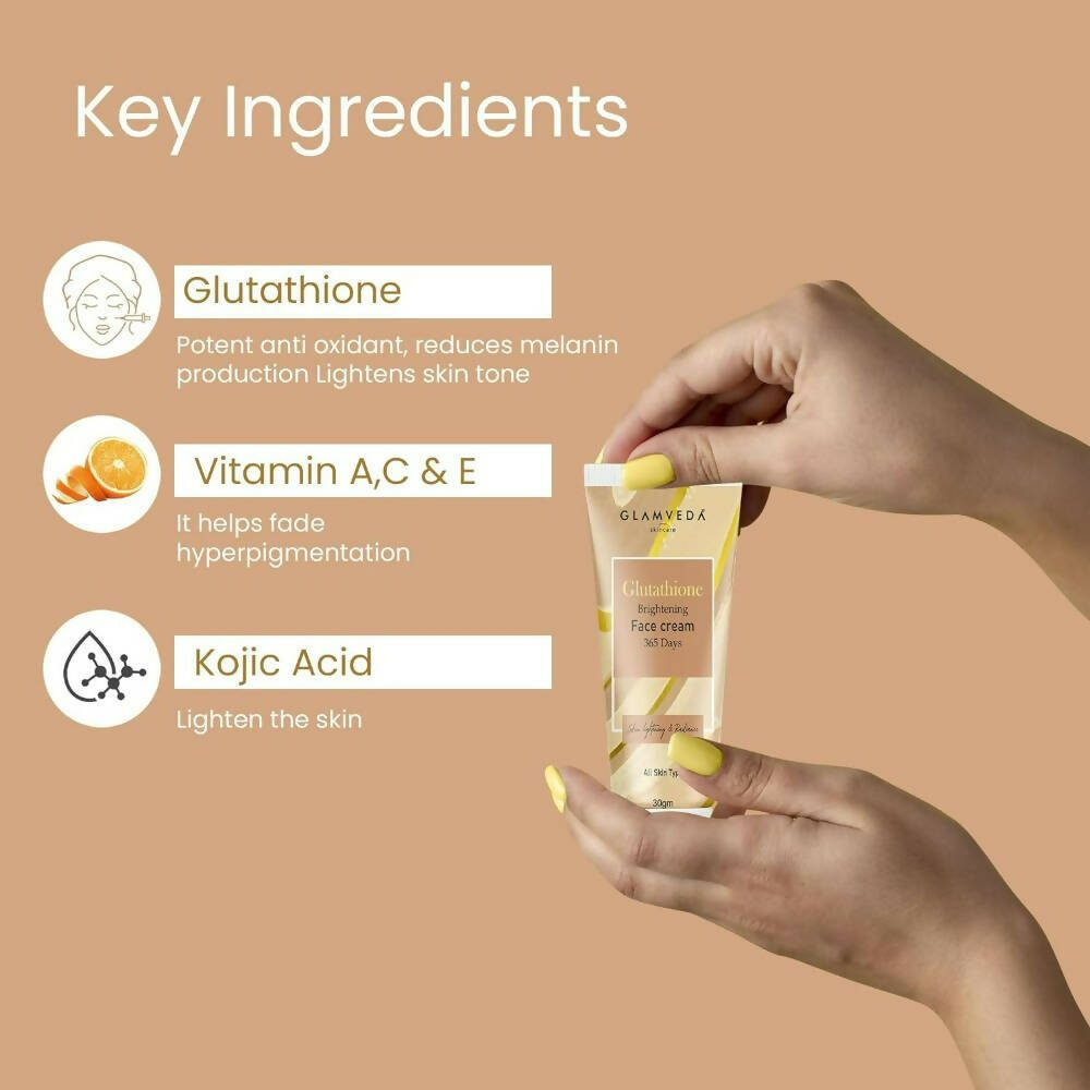 Glamveda Glutathione Brightening Face Cream | Grocsy