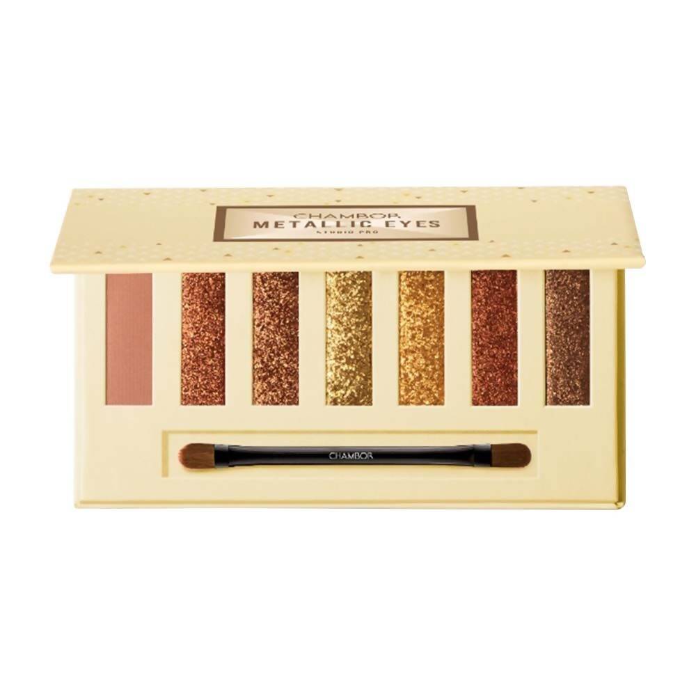 Chambor Studio Pro Eye Shadow Palette Makeup - 002 Metallic Eyes | Grocsy