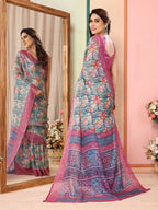 Partywear Designer Pink Kota Doriya Fancy Saree - Dyuti | Grocsy