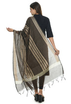 Mominos Fashion Moeza Handloom Cotton Brown Dupatta | Grocsy