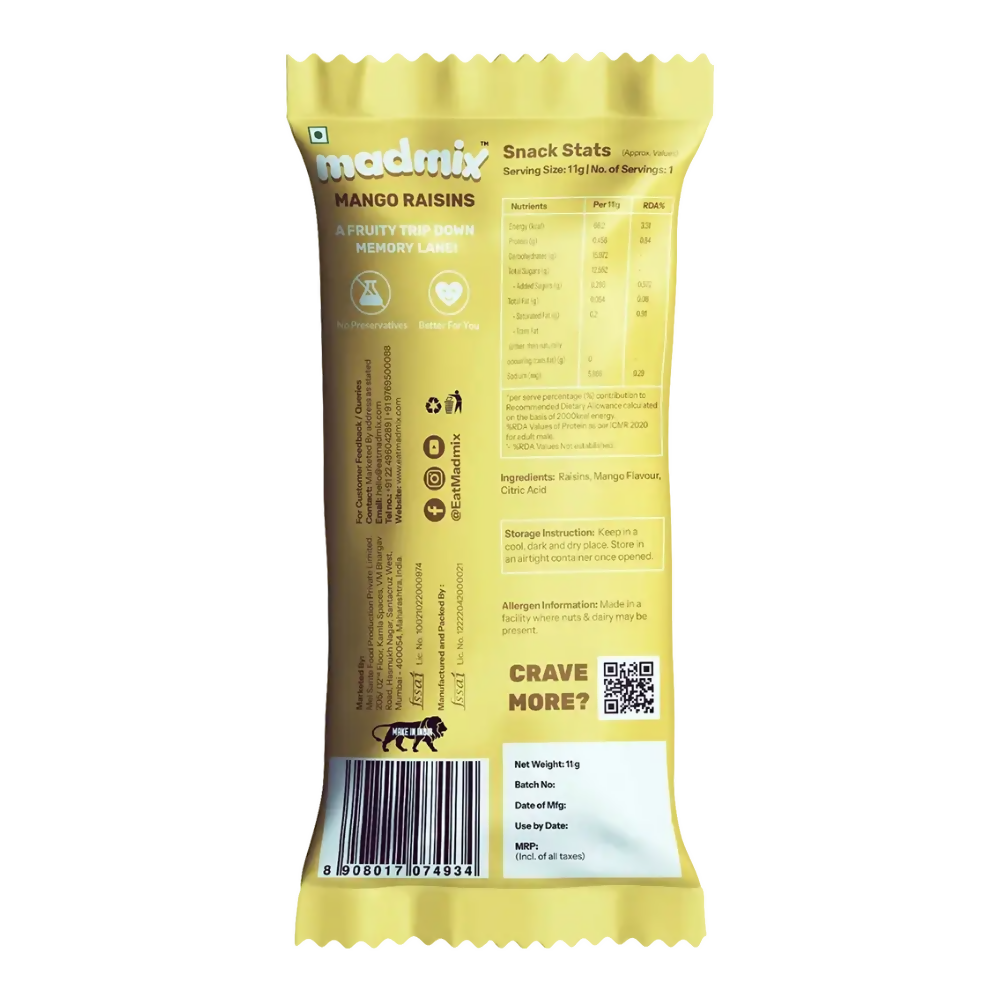 Madmix Mango Mood Raisins | Grocsy
