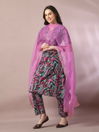 Myshka Women's Multi Printed Cotton Straight Party Kurta Set With Dupatta | Grocsy