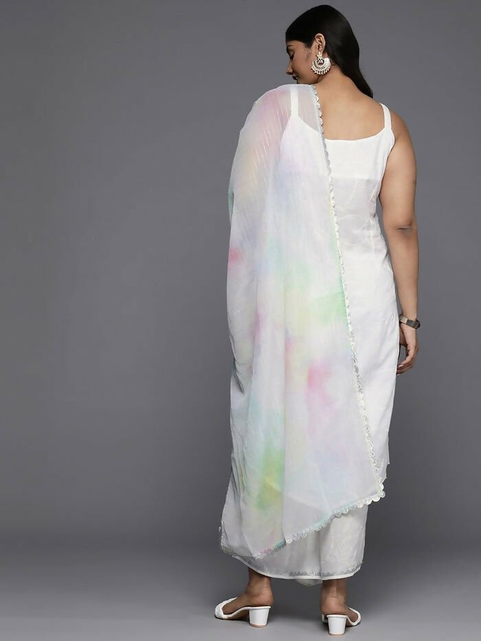 Ahalyaa Women's Traditional wear Kurta Set - White | Grocsy