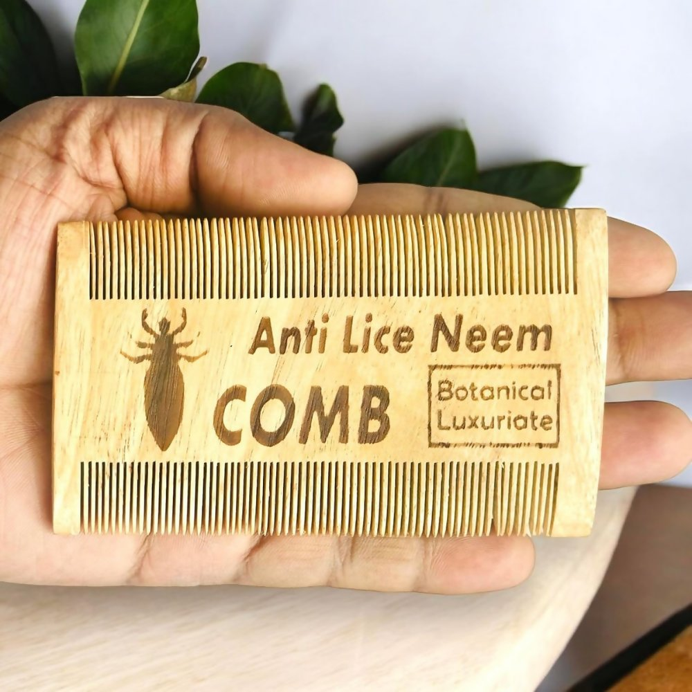 Botanical Luxuriate 100% Neem Wood Lice & Nits Comb | Grocsy