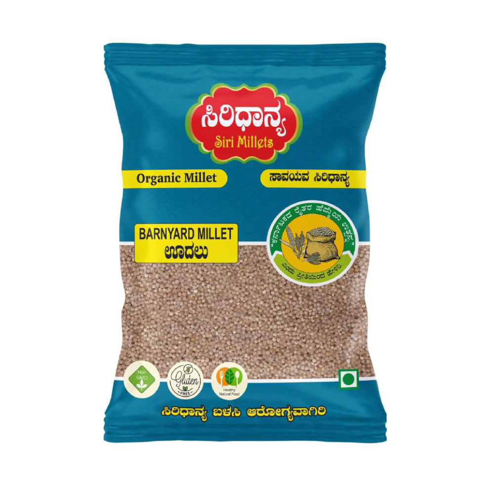 Siri Millets Organic Barnyard Millet - Unpolished and Processed Grains (Udalu) | Grocsy