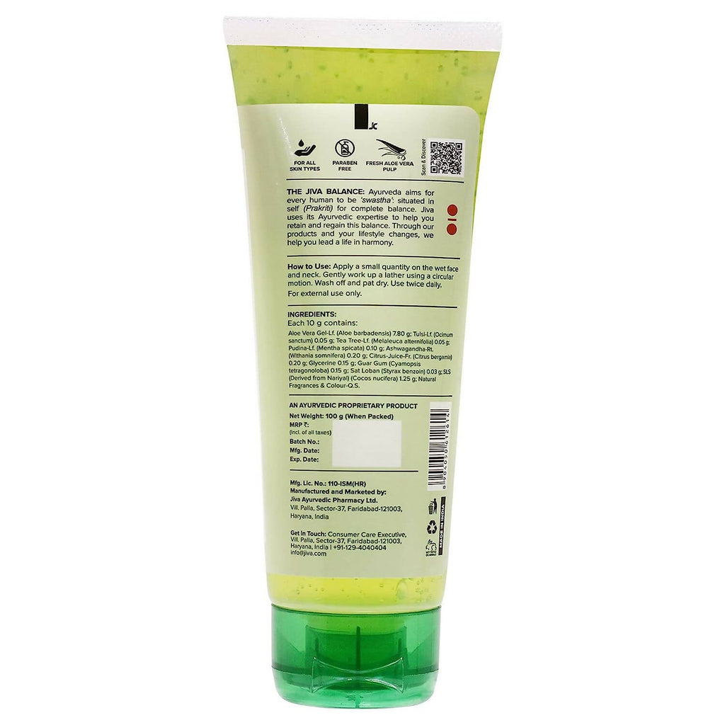 Jiva Ayurveda Aloe Mint Facewash | Grocsy