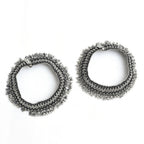 Mominos Fashion Kamal Johar Oxidised Silver Heavy Design Anklets | Grocsy