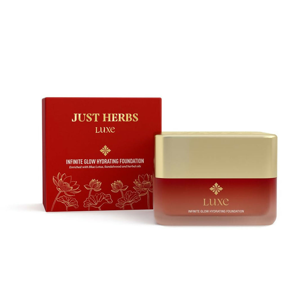Just Herbs Luxe Infinite Glow Hydrating Foundation Non-Cakey & Long-Lasting (Beige) | Grocsy