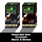 VedicAyurveda Natural Henna Hair Color No Ammonia Black & No Ammonia Dark Brown | Grocsy